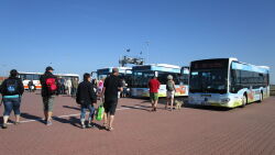 Bus, Reisebusse, Fähre, Terminal, Fährterminal, Norderney