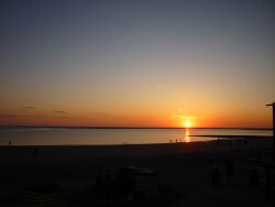 Sonnenuntergang, Strand, Borkum